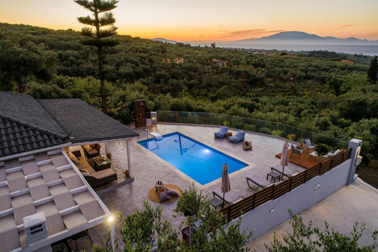 Villa Venia - Cozy Escape With Scenic Sew View, By Zantewize Tragáki Kültér fotó